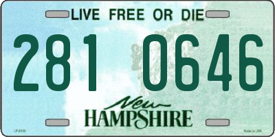 NH license plate 2810646