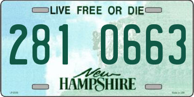NH license plate 2810663