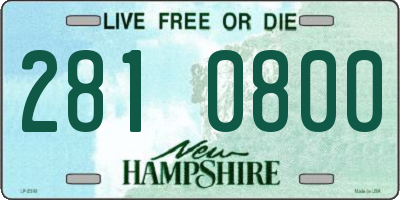 NH license plate 2810800