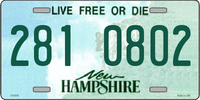 NH license plate 2810802