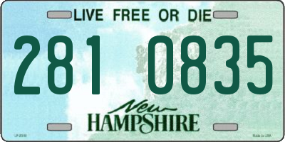 NH license plate 2810835