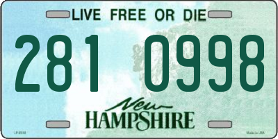 NH license plate 2810998