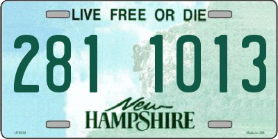 NH license plate 2811013