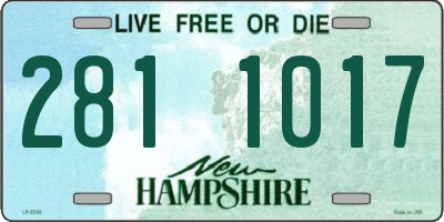 NH license plate 2811017