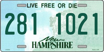NH license plate 2811021