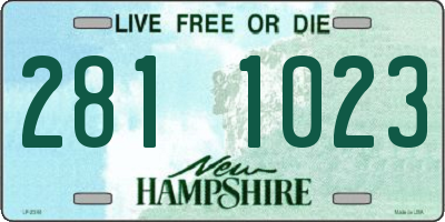 NH license plate 2811023