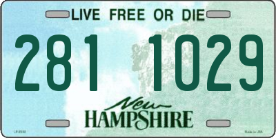 NH license plate 2811029