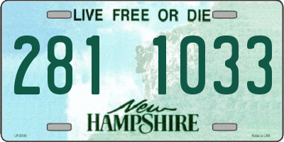 NH license plate 2811033