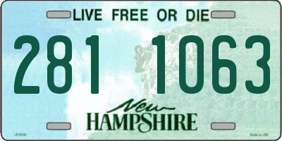 NH license plate 2811063