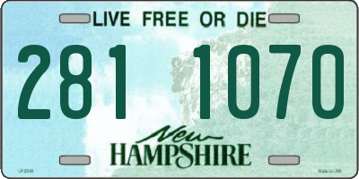 NH license plate 2811070