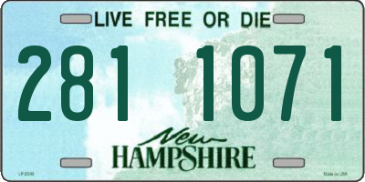 NH license plate 2811071