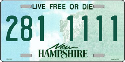 NH license plate 2811111