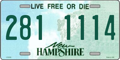 NH license plate 2811114