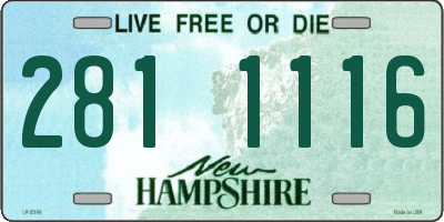 NH license plate 2811116