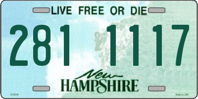 NH license plate 2811117