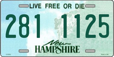 NH license plate 2811125
