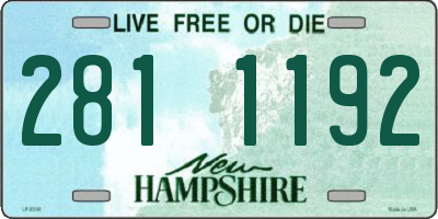 NH license plate 2811192