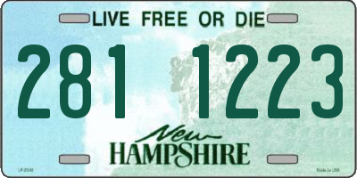 NH license plate 2811223