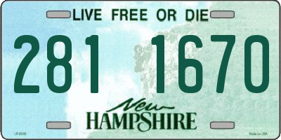 NH license plate 2811670