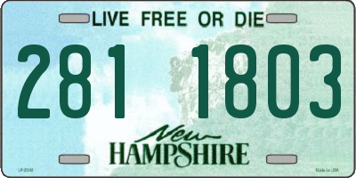 NH license plate 2811803