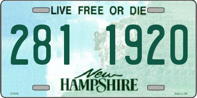 NH license plate 2811920