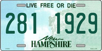 NH license plate 2811929