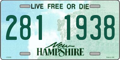 NH license plate 2811938