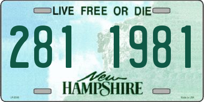NH license plate 2811981