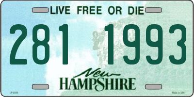 NH license plate 2811993