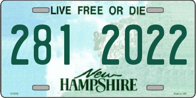 NH license plate 2812022