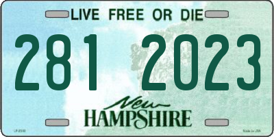 NH license plate 2812023