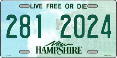 NH license plate 2812024