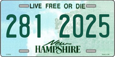 NH license plate 2812025