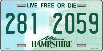 NH license plate 2812059
