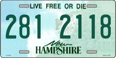NH license plate 2812118