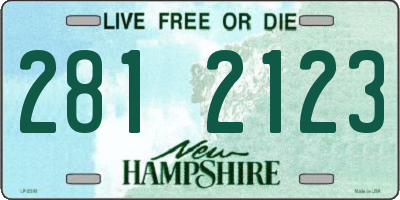 NH license plate 2812123