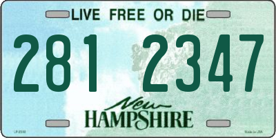 NH license plate 2812347