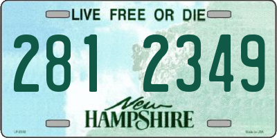 NH license plate 2812349