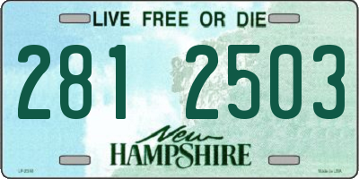 NH license plate 2812503