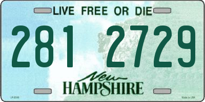 NH license plate 2812729