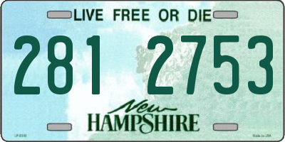 NH license plate 2812753