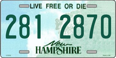 NH license plate 2812870
