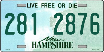 NH license plate 2812876