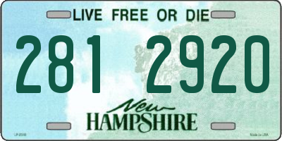 NH license plate 2812920