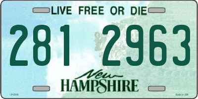 NH license plate 2812963