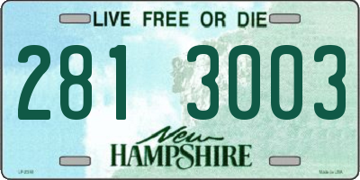 NH license plate 2813003