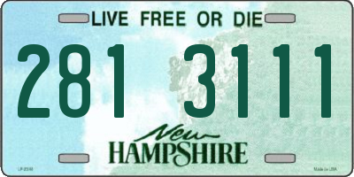 NH license plate 2813111