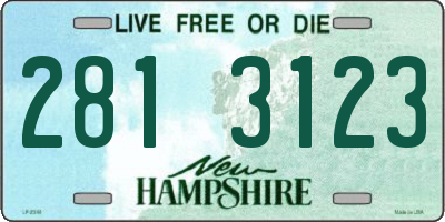NH license plate 2813123