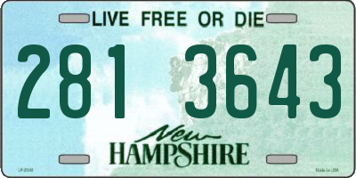 NH license plate 2813643