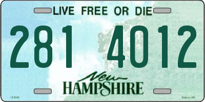 NH license plate 2814012